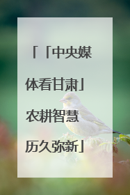 「中央媒体看甘肃」农耕智慧 历久弥新