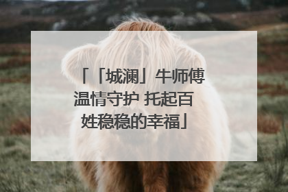 「城澜」牛师傅温情守护 托起百姓稳稳的幸福