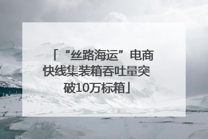 “丝路海运”电商快线集装箱吞吐量突破10万标箱