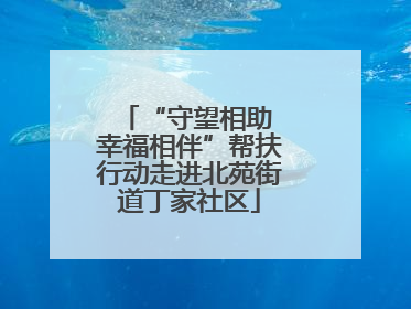 “守望相助 幸福相伴”帮扶行动走进北苑街道丁家社区