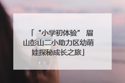“小学初体验” 眉山彭山二小助力区幼萌娃探秘成长之旅