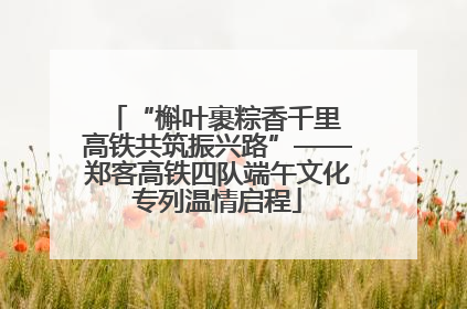 “槲叶裹粽香千里 高铁共筑振兴路”——郑客高铁四队端午文化专列温情启程