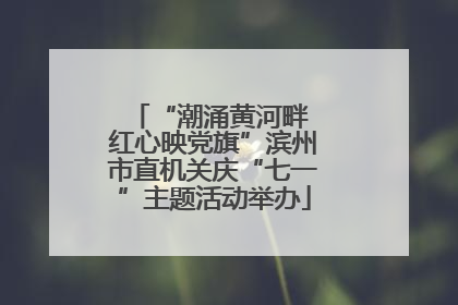 “潮涌黄河畔 红心映党旗”滨州市直机关庆“七一”主题活动举办