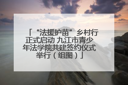 “法援护苗”乡村行正式启动 九江市青少年法学院共建签约仪式举行（组图）