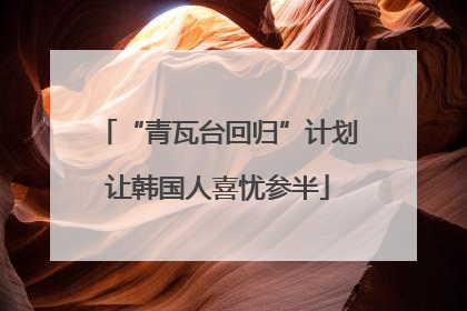 “青瓦台回归”计划让韩国人喜忧参半