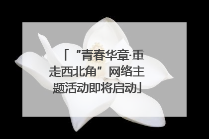 “青春华章·重走西北角”网络主题活动即将启动