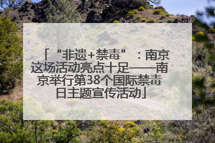 “非遗+禁毒”：南京这场活动亮点十足——南京举行第38个国际禁毒日主题宣传活动