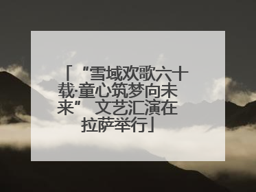 “雪域欢歌六十载·童心筑梦向未来” 文艺汇演在拉萨举行