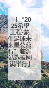 “2025希望工程·蒙牛足球未来星公益行”临沂站选拔圆满举行