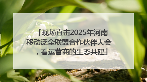 现场直击2025年河南移动泛全联盟合作伙伴大会，看运营商的生态共建