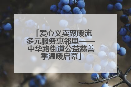 爱心义卖聚暖流 多元服务惠邻里——中华路街道公益慈善季温暖启幕