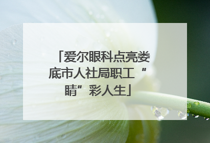 爱尔眼科点亮娄底市人社局职工“睛”彩人生