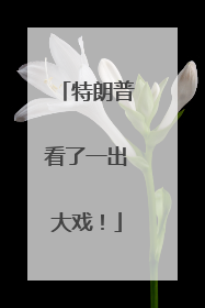 特朗普看了一出大戏！