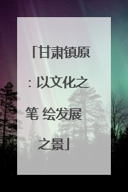甘肃镇原：以文化之笔 绘发展之景