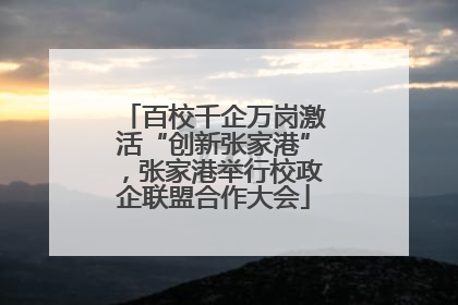 百校千企万岗激活“创新张家港”，张家港举行校政企联盟合作大会