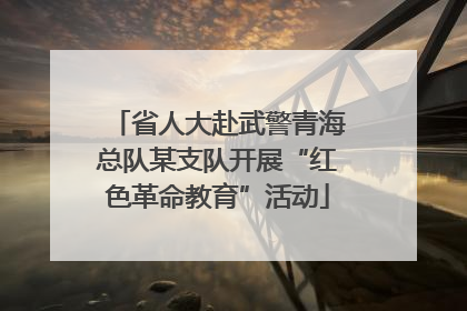 省人大赴武警青海总队某支队开展“红色革命教育”活动