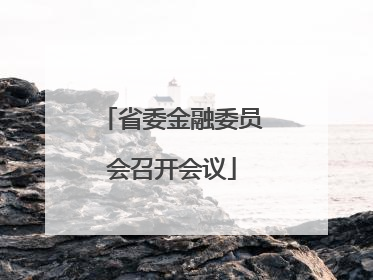 省委金融委员会召开会议