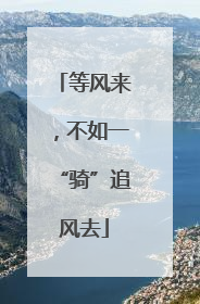 等风来，不如一“骑”追风去