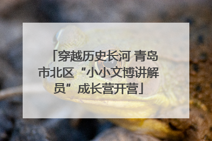 穿越历史长河 青岛市北区“小小文博讲解员”成长营开营