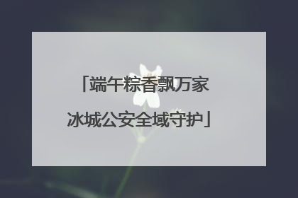 端午粽香飘万家 冰城公安全域守护