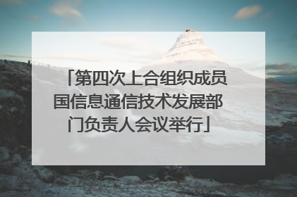 第四次上合组织成员国信息通信技术发展部门负责人会议举行