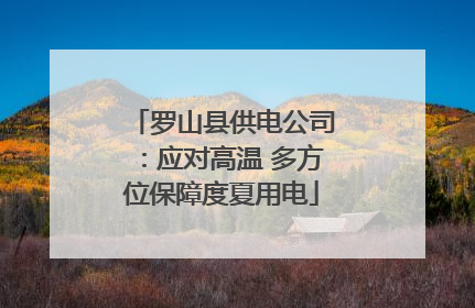 罗山县供电公司：应对高温 多方位保障度夏用电