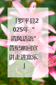 罗平县2025年“清风话语”普纪巡回宣讲走进富乐