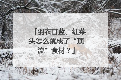 羽衣甘蓝、红菜头怎么就成了“顶流”食材？