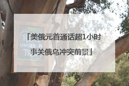 美俄元首通话超1小时 事关俄乌冲突前景