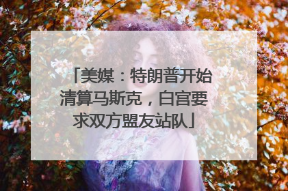 美媒：特朗普开始清算马斯克，白宫要求双方盟友站队