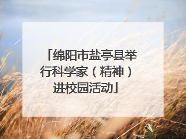 绵阳市盐亭县举行科学家（精神）进校园活动
