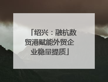 绍兴：融杭数贸港赋能外贸企业稳量提质
