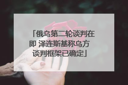 俄乌第二轮谈判在即 泽连斯基称乌方谈判框架已确定