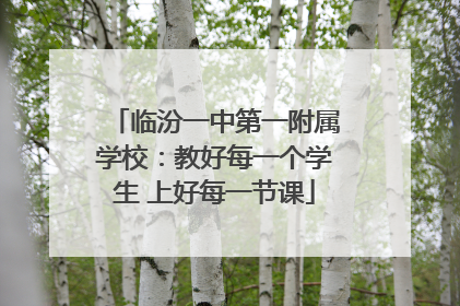 临汾一中第一附属学校：教好每一个学生 上好每一节课