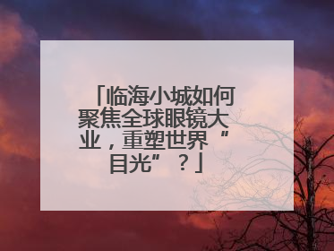 临海小城如何聚焦全球眼镜大业，重塑世界“目光”？