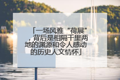 一场风雅“荷展”，背后是相隔千里两地的渊源和令人感动的历史人文情怀