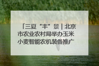 三夏“丰”景｜北京市农业农村局举办玉米小麦智能农机装备推广“田间日”活动