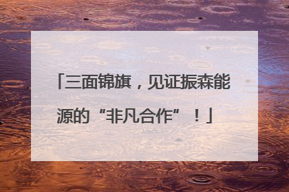 三面锦旗，见证振森能源的“非凡合作”！