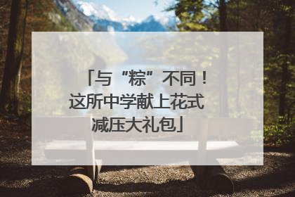 与“粽”不同！这所中学献上花式减压大礼包