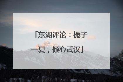 东湖评论：栀子一夏，倾心武汉
