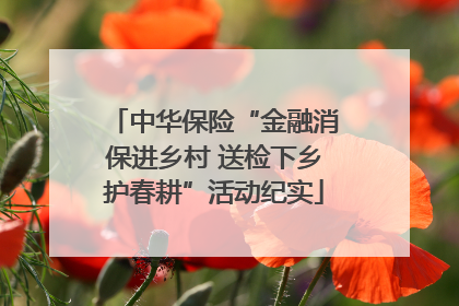 中华保险“金融消保进乡村 送检下乡护春耕”活动纪实