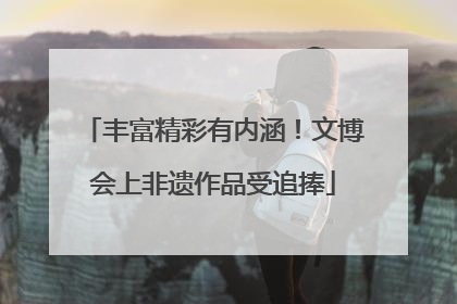 丰富精彩有内涵！文博会上非遗作品受追捧