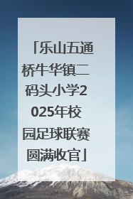 乐山五通桥牛华镇二码头小学2025年校园足球联赛圆满收官