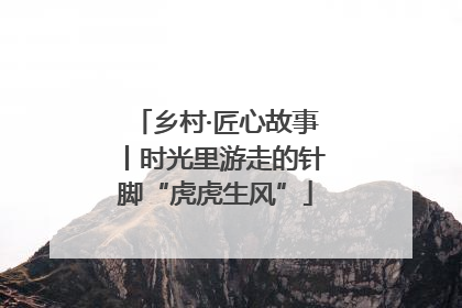 乡村·匠心故事丨时光里游走的针脚“虎虎生风”