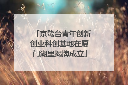 京鹭台青年创新创业科创基地在厦门湖里揭牌成立