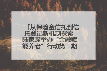 从保险金信托到信托登记新机制探索 陆家嘴举办“金融赋能养老”行动第二期行业交流会