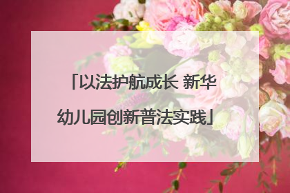 以法护航成长 新华幼儿园创新普法实践