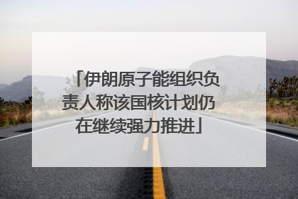伊朗原子能组织负责人称该国核计划仍在继续强力推进