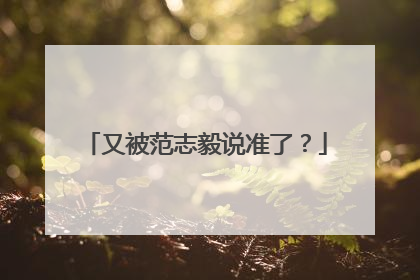 又被范志毅说准了？