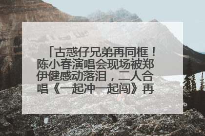 古惑仔兄弟再同框！陈小春演唱会现场被郑伊健感动落泪，二人合唱《一起冲一起闯》再现青春回忆